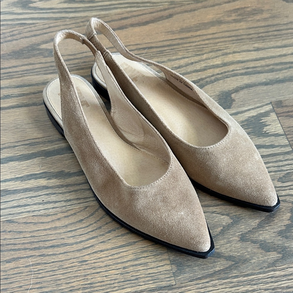 FRYE Suede Kenzie Slingback Flats – Size 9M (New Without Box)